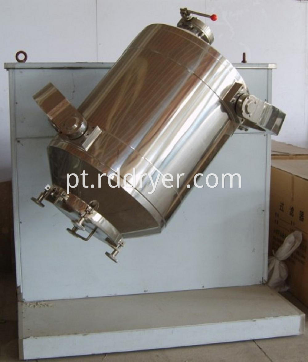 High Efficiency Three Dimension Dry Powder Blender Unit for Chemical Factory